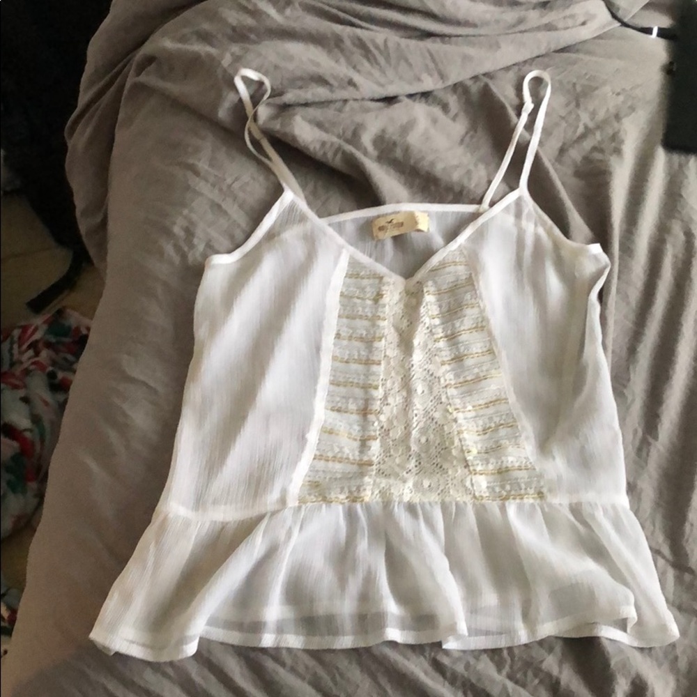 Sheer Hollister top with sequins